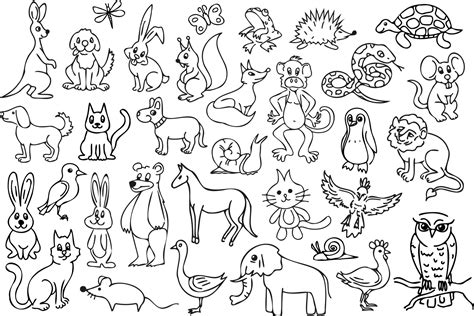 animal clip art outline